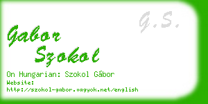 gabor szokol business card
